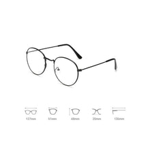 Load image into Gallery viewer, Anti Blue Light Glasses Computer Goggles Eye Protection For Men And Women Fashion Round Anti Blue Light Eyeglasses Reading Glasses Metal Spectacles For Men Women Eyewear Eyeglasses Frame Diopter 0 To 4.0