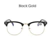 Load image into Gallery viewer, Anti Blue Light Half Frame Reading Glasses For Women And Men Anti Eye strain Fashion Classic Style Retro Eyeglasses New Eyewear Simple Modern Design Everyday Sunglasses For Men