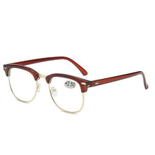 Load image into Gallery viewer, Anti Blue Light Half Frame Reading Glasses For Women And Men Anti Eye strain Fashion Classic Style Retro Eyeglasses New Eyewear Simple Modern Design Everyday Sunglasses For Men