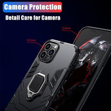 将图片加载到图库查看器,Anti Shock Case For iPhone 11 12 13 14 Pro XR Xs Max X 8 7 6 Plus 5S Magnet Armor Case Cover For iPhone Bumper Back Cover Case Full Protection with Ring Holder & in-Built Kickstand 360 Degree Protection