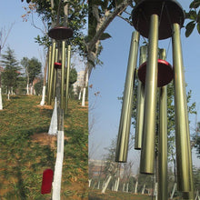 Load image into Gallery viewer, Antique Amazing Grace Wind Chimes Outdoor Large Deep Tone Resonant 6 Memorial Tube Copper Wind Chimes Chapel Bells Wind-chimes Hanging Home Decoration Elegant Chime Soothing Rich Tone for Mom Decent Gift For Housewarming & Christmas