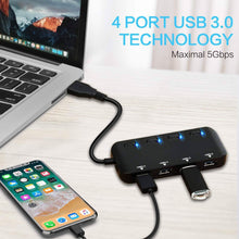 将图片加载到图库查看器,APANAGE 4-Port Powered USB 3.0 Hub Splitter