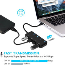 将图片加载到图库查看器,APANAGE 4-Port Powered USB 3.0 Hub Splitter