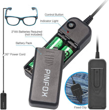 将图片加载到图库查看器,Aquat Light up EL Wire Neon Rave Glasses