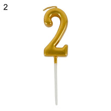 Load image into Gallery viewer, Arabic Number 0-9 Wax Candles Number Candles Cake Numeral Candles Number 0-9 Glitter Cake Topper Decoration For Birthday Wedding Reunion Theme Part Digital Cake Topper Kids Children Party Happy Birthday Ornament Cakes Top Decoration Accessories