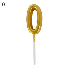 Load image into Gallery viewer, Arabic Number 0-9 Wax Candles Number Candles Cake Numeral Candles Number 0-9 Glitter Cake Topper Decoration For Birthday Wedding Reunion Theme Part Digital Cake Topper Kids Children Party Happy Birthday Ornament Cakes Top Decoration Accessories