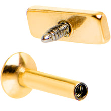 将图片加载到图库查看器,1/4 6mm Gold IP Rectangle Internal Thread Daith Cartilage Tragus