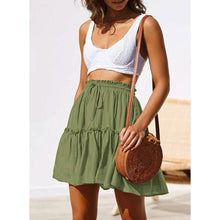 Load image into Gallery viewer, Arjungo Women's Ruffled Boho A Line Skater Mini Skirt
