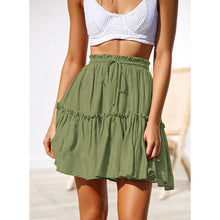 Load image into Gallery viewer, Arjungo Women's Ruffled Boho A Line Skater Mini Skirt