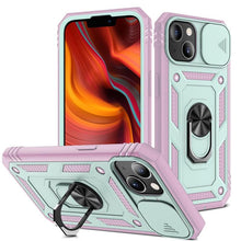 Load image into Gallery viewer, Armor Shockproof Phone Case For iPhone 13 12 11 Pro Max X XR XS Max 11 13 Pro Magnetic Ring Stand Holder Back Cover Slide Camera Cover & Kickstand Built-in 360° Rotate Ring Stand Magnetic Cover Case