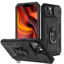 Load image into Gallery viewer, Armor Shockproof Phone Case For iPhone 13 12 11 Pro Max X XR XS Max 11 13 Pro Magnetic Ring Stand Holder Back Cover Slide Camera Cover & Kickstand Built-in 360° Rotate Ring Stand Magnetic Cover Case