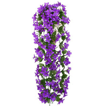 将图片加载到图库查看器,Artificial Flower Wisteria Basket Wall Hanging Flower Party Decoration Simulation For Valentine's Day Wedding Birthdays Hanging Basket Lifelike Garland for Home Wedding Garden/Yard String Floral Decoration