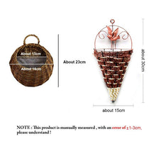 将图片加载到图库查看器,Artificial Flower Wisteria Basket Wall Hanging Flower Party Decoration Simulation For Valentine's Day Wedding Birthdays Hanging Basket Lifelike Garland for Home Wedding Garden/Yard String Floral Decoration