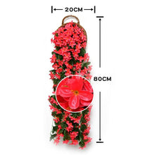 将图片加载到图库查看器,Artificial Flower Wisteria Basket Wall Hanging Flower Party Decoration Simulation For Valentine's Day Wedding Birthdays Hanging Basket Lifelike Garland for Home Wedding Garden/Yard String Floral Decoration
