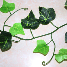 将图片加载到图库查看器,Artificial Ivy Leaf Garland Fake Leaves Hanging Vines For Home Decor Creeper Green Ivy Artificial Ivy Garland Greenery Hanging Plant Vine for Wedding Wall Party Room Astethic Stuff Decor 100pcs Leaf 1 piece 2.4M