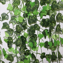 将图片加载到图库查看器,Artificial Ivy Leaf Garland Fake Leaves Hanging Vines For Home Decor Creeper Green Ivy Artificial Ivy Garland Greenery Hanging Plant Vine for Wedding Wall Party Room Astethic Stuff Decor 100pcs Leaf 1 piece 2.4M