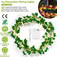 Load image into Gallery viewer, Artificial Ivy Leaves String Lights
