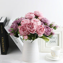 将图片加载到图库查看器,Artificial Roses Flowers Bundle Of Beautiful Silk Peony Bouquet For Home Wedding Party Scrapbook Decoration Accessories Artificial Rose Flowers Bouquet Silk Flowers Rose for Home Bridal Wedding Party Festival Decor
