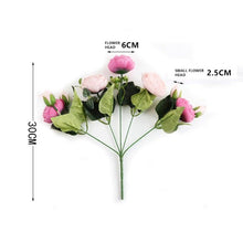 将图片加载到图库查看器,Artificial Roses Flowers Bundle Of Beautiful Silk Peony Bouquet For Home Wedding Party Scrapbook Decoration Accessories Artificial Rose Flowers Bouquet Silk Flowers Rose for Home Bridal Wedding Party Festival Decor
