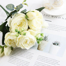 将图片加载到图库查看器,Artificial Roses Flowers Bundle Of Beautiful Silk Peony Bouquet For Home Wedding Party Scrapbook Decoration Accessories Artificial Rose Flowers Bouquet Silk Flowers Rose for Home Bridal Wedding Party Festival Decor