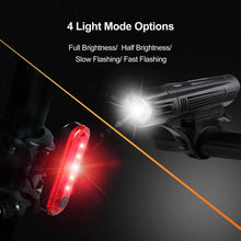 将图片加载到图库查看器,Ascher Ultra Bright USB Rechargeable Bike Light Set