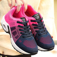 将图片加载到图库查看器,Athletic Sport Platform Sneakers Breathable Women Casual Fashion Height Increasing Shoes Air Cushion Soft Bottom Ultra Lightweight Running Workout Shoes Sports Design