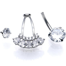 将图片加载到图库查看器,Clear Gem Swagger Sweep Dangle Belly Ring