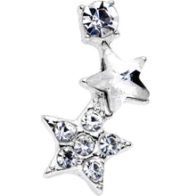 Load image into Gallery viewer, 18G 1/4 Clear Gem Star Cartilage Tragus Earring