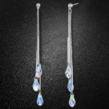 Load image into Gallery viewer, Aurora Borealis Crystal Drop Earrings Made with Swarovski Elements