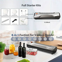 Load image into Gallery viewer, Automatic One-Touch Food Vacuum Sealer 5 Modes with 15 Sealer Bags and Built-in Cutter