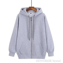 将图片加载到图库查看器,Autumn Mens Cardigan Plus Size Hoodie For Man Jacket Cardigan Oversized Men Hoodies Sweatshirt Long Sleeve Crew Neck Hooded Jacket Hip Hop Streetwear Pullover Top Zip Hoodie For Men