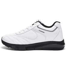 Load image into Gallery viewer, Autumn Mens Fashion White Sneakers Light Sport Shoes Black Leather Running Spring Winter Warm Soft Shoes Athletic Road Running Casual Lace Up Comfort Sports Fashion Sneakers