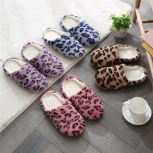 将图片加载到图库查看器,Autumn Winter Home Slippers Women Cotton Floor Shoes Plush Indoor Slippers Women Men Couple Warm House Slippers Slip On Bedroom Slippers With Comfy Fleece Lining