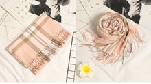 Load image into Gallery viewer, Autumn Winter Luxury Soft Men's Plaid Lightweight Scarf Elegant Thicken Wrap Shawl Ladies Lightweight Escharpe Soft Wool Elegant Neckwear Cashmere Scarf Long Thick Warm Unisex For Women Men