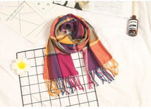 Load image into Gallery viewer, Autumn Winter Luxury Soft Men's Plaid Lightweight Scarf Elegant Thicken Wrap Shawl Ladies Lightweight Escharpe Soft Wool Elegant Neckwear Cashmere Scarf Long Thick Warm Unisex For Women Men