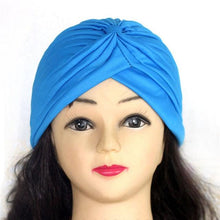 将图片加载到图库查看器,Autumn Winter Warm Headwear Soft Shine Silver Gold Lightweight Knot Twist Turban Headbands Cap Casual Streetwear Hats For Women