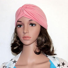 将图片加载到图库查看器,Autumn Winter Warm Headwear Soft Shine Silver Gold Lightweight Knot Twist Turban Headbands Cap Casual Streetwear Hats For Women