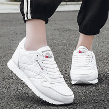 Load image into Gallery viewer, Autumn Womens Mens Sneakers Black Fashion Vulcanized Shoes Lace-up Casual Flats Light Couple Fashion Sneakers Breathable Casual Comfortable Lightweight Sneakers