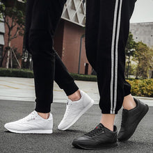 Load image into Gallery viewer, Autumn Womens Mens Sneakers Black Fashion Vulcanized Shoes Lace-up Casual Flats Light Couple Fashion Sneakers Breathable Casual Comfortable Lightweight Sneakers