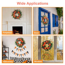 Load image into Gallery viewer, Autumn Wreath with Pumpkin Mixed Leaves Berries Flower Fall
