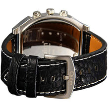 Load image into Gallery viewer, Avaner Mens Big Face Dual Time Zone Leather Strap Sport Watch