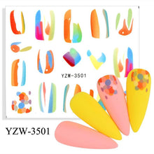 Load image into Gallery viewer, Avocado Fruit Transfer Nail Stickers Charms Winter Water Sticker For Nails Sliders Character Image Tattoo Decal Decoration Cute Summer Nail Art Stickers Summer Fruit Stickers on Nails Unicorn Banana Cherry Avocado Dog Strawberry Nail Art Decals