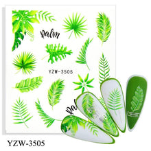 Load image into Gallery viewer, Avocado Fruit Transfer Nail Stickers Charms Winter Water Sticker For Nails Sliders Character Image Tattoo Decal Decoration Cute Summer Nail Art Stickers Summer Fruit Stickers on Nails Unicorn Banana Cherry Avocado Dog Strawberry Nail Art Decals