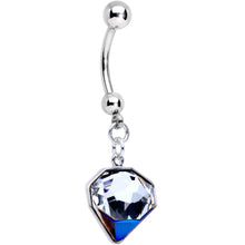 将图片加载到图库查看器,Handmade Big Bling Dangle Belly Ring Created with Crystals
