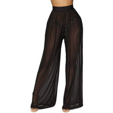 Load image into Gallery viewer, Awoscut Women See Through Sheer Mesh Pants