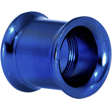 Load image into Gallery viewer, 7/16 Blue Anodized Titanium Steel Screw Fit Tunnel Plug Set