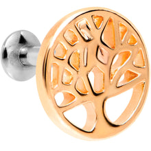Load image into Gallery viewer, 1/4 Rose Gold Tone Tree of Life Cutout Tragus Cartilage Earring