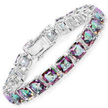 Load image into Gallery viewer, 48.93 Carat Genuine Rainbow Quartz .925 Sterling Silver Bracelet