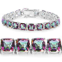 Load image into Gallery viewer, 48.93 Carat Genuine Rainbow Quartz .925 Sterling Silver Bracelet