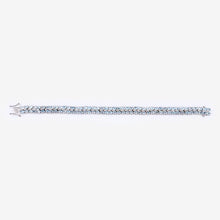 Load image into Gallery viewer, 17.22 Carat Genuine Blue Topaz and White Diamond .925 Sterling Silver Bracelet